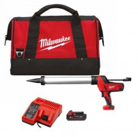 Milwaukee C18 PCG/600A-201B 18v 600ml Caulking Gun, 1 x 2.0Ah Battery, Charger & Bag